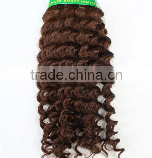 OEM Factory DEEP CURL Hair Natural Color Virgin Brazilian Hair Weave photo-2