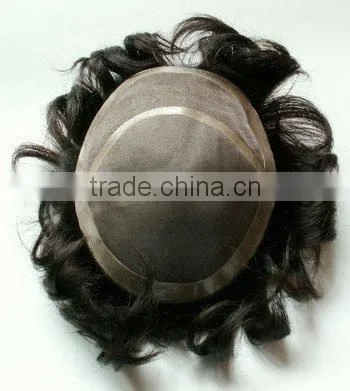 100% High Quality Human Hair Men's Hairpieces Swiss Lace Hair Piece Hair Toupee For Men Quality Choice photo-4