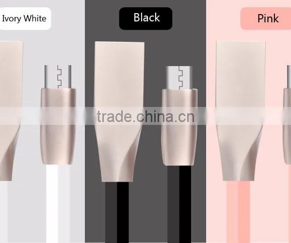 For Samsung and Iphone Super Quality Zinc Alloy Micro Usb Data Cable Supplier's Choice photo-5