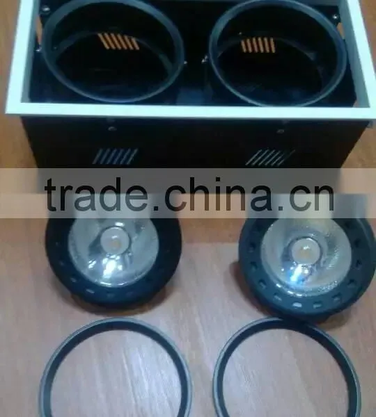 2 Head G53/ar111/qr111 Recessed Grille Lighting Fixture photo-3
