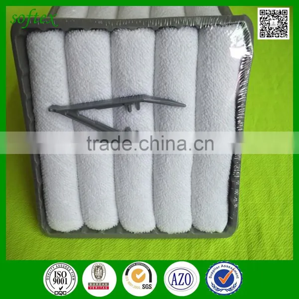 Disposable Airplane Hot Terry 10x10 Cotton Terry Flight Hand Towels photo-3