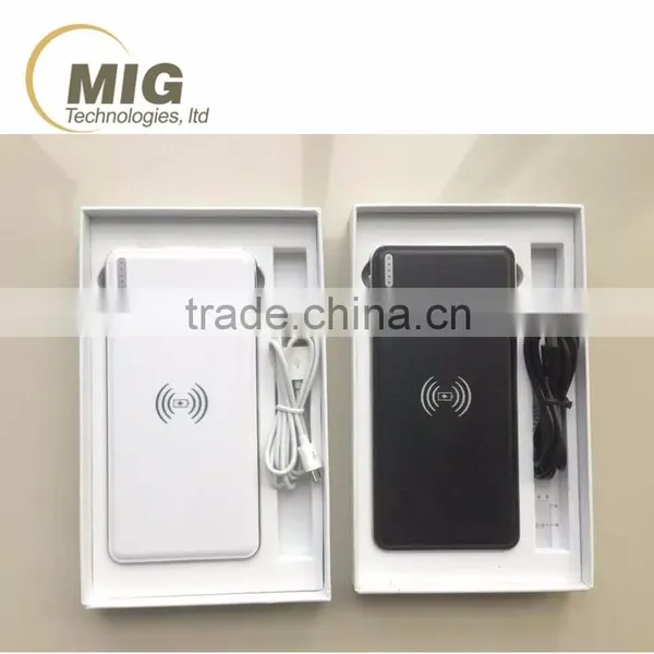QI Standard Wireless Charger With 10000mAh Power Bank for Samsung S6 Note 5 photo-5