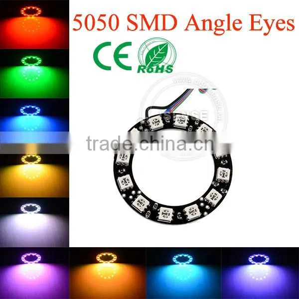 Super Bright Auto Light Headlight 5050smd Rgb Led Angel Eyes photo-6