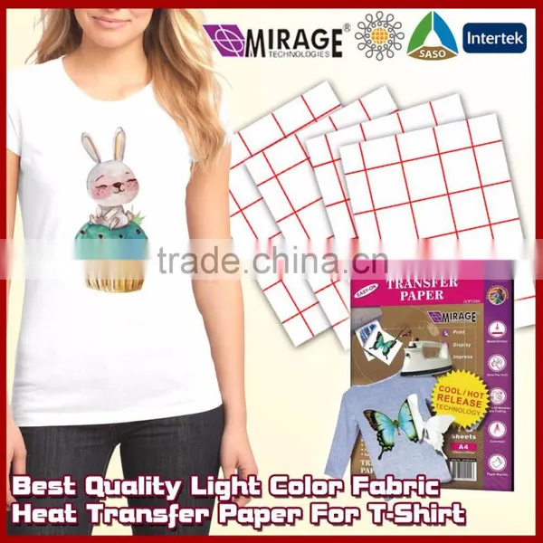 Best Quality Light Color Fabric Heat Transfer Paper For T-Shirt