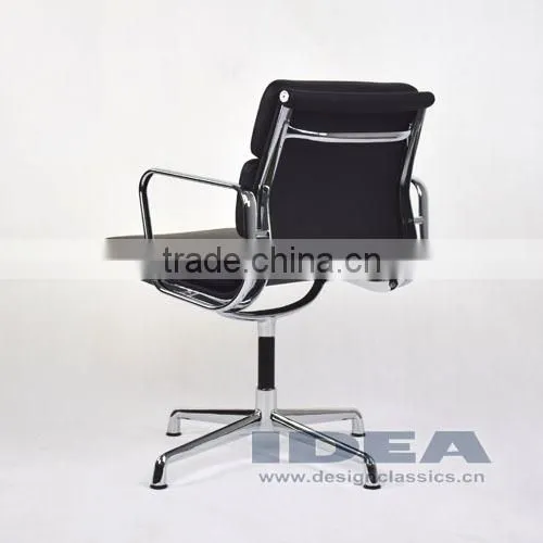 Replica Charles Charles Soft Pad Meeting Chair - Black Color Genuine Leather photo-4