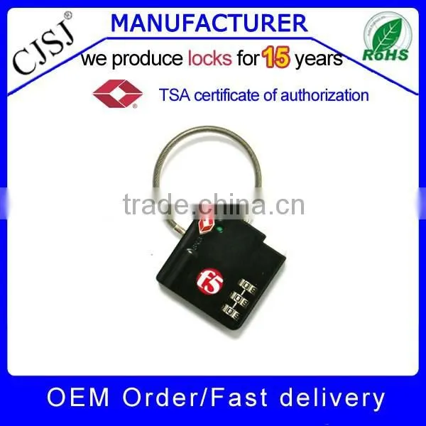 TSA529 3 Dial Wholesale Travel Zinc Alloy TSA Luggage Lock photo-2