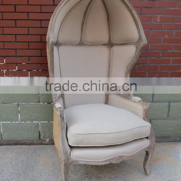 High Back Wooden Egg Chair photo-2