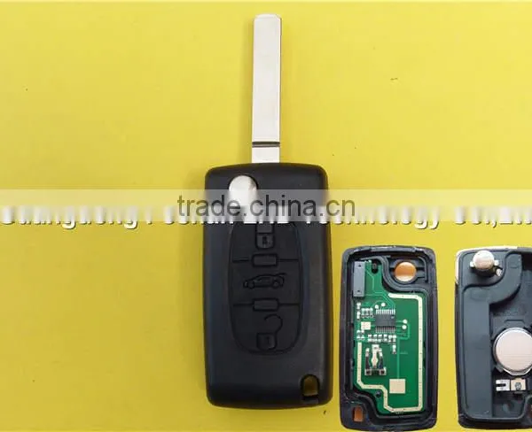 Best Seller Citroen Remote Key for 3 Button Citroen 307 Key Transponder Chip ID46 433Mhz(trunk Button CE0536)