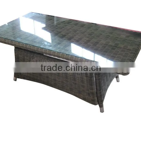 Outdoor K/D PE Rattan Table With Ceramic Table Top photo-5