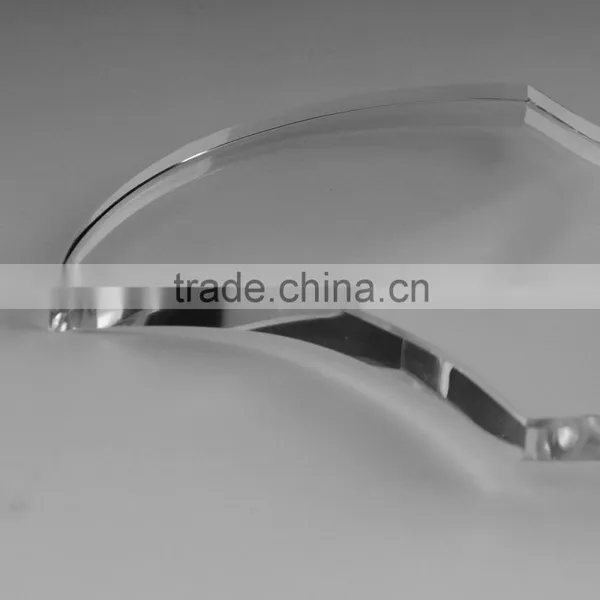 Personalization k9 Optical Glass Azure Stone Open Circle Shape Engraving Blank Glass Award photo-5