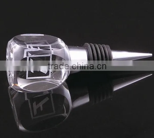 Inner Laser Crystal Bottle Stopper Glass Wine Stoppers
