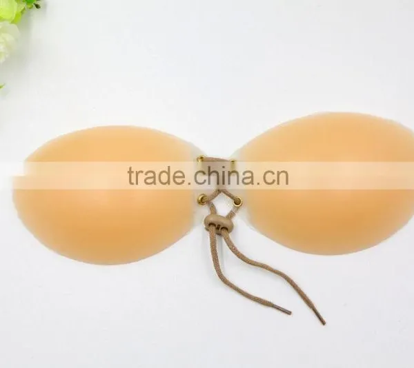 Ideal Fashions LALA Butterfly Shaped Shoestring/lace up Style Lingeries Hot-selling Backless Strapless Silicone Bra photo-5