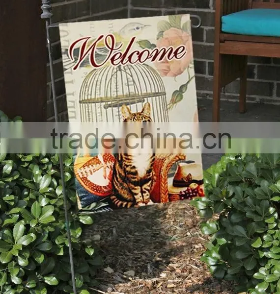 Cat Bird Cage Garden Flag photo-3