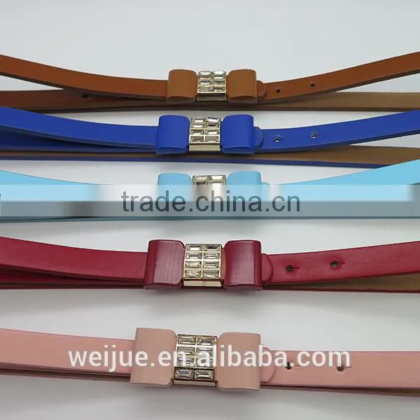 Candy Color Fashion Skinny Belt With Glass for Dress photo-2
