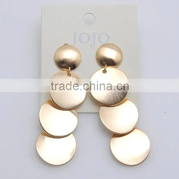 Cheap Stainless Earring 18k Gold Circle Alloy Jewelry photo-2