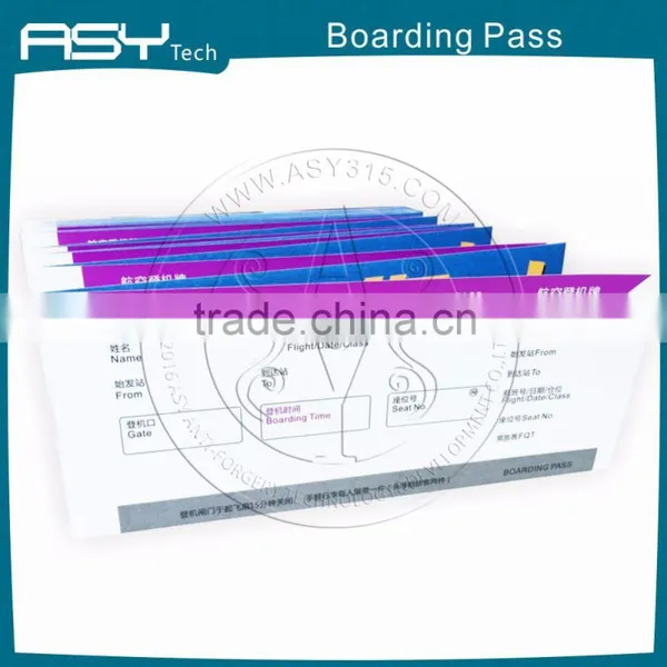 Thermal Paper Airline Boarding Pass Printing