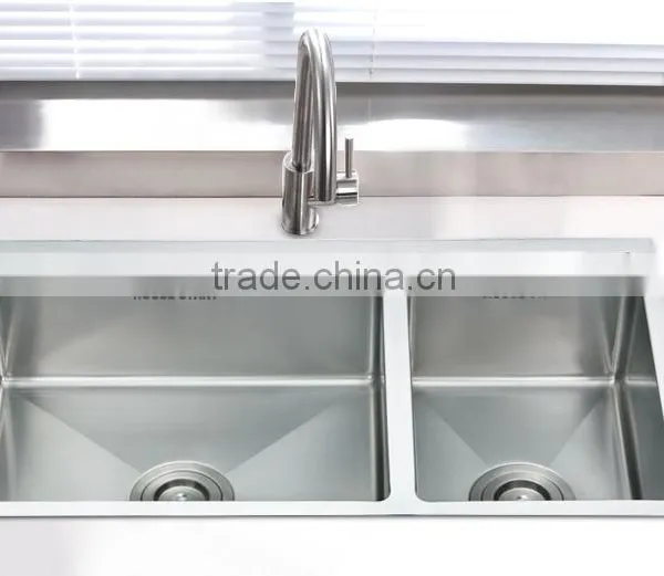 Stainless Steel Corner Sink With Double Bowl for Kitchen/bathroom/toilet/laundry Room/outdoor/barber, Etc photo-6
