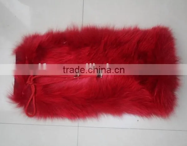 Deluxe Style Pretty Ladies Fox Fur Leg Warmes High Knee Fur Socks Fur Boots Warmers photo-3