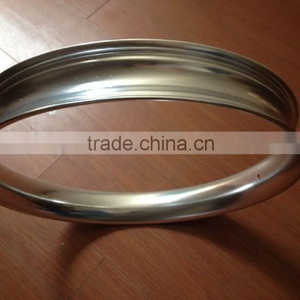 U Profile 21" x 2.50" Silver Motorcycle no Drill Wheel Rims
