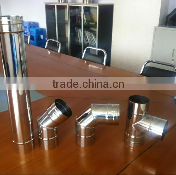 80 mm Pellet Fireplace Chimney Pipe , Pellet Stove Chimney Tee, Elbow