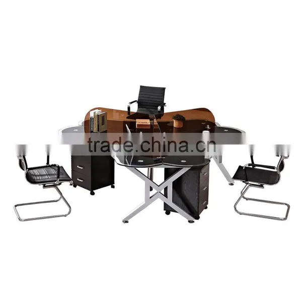 PT-C0408 Hot Sales Office Workstation Open 3 Seaters Modular Design