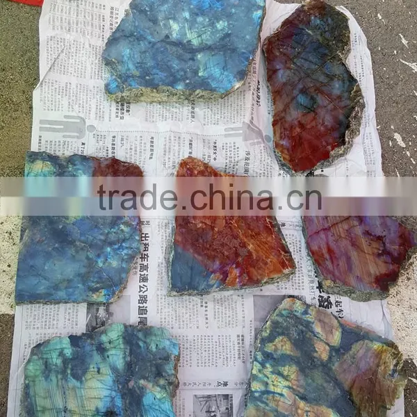 Natural Rock Labradorite Rough Slice From Madagascar photo-3
