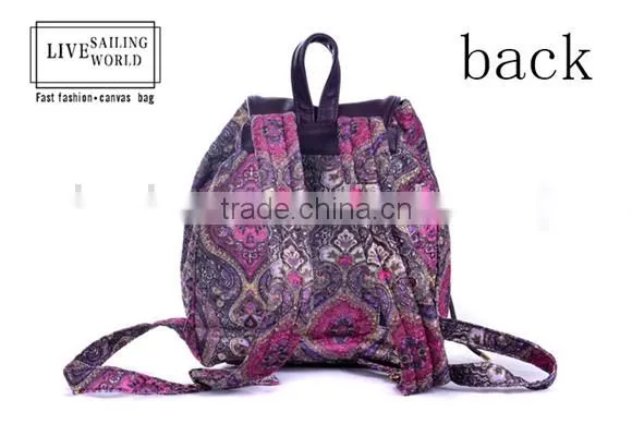 2016 Popular New Chinese Folk Style Fancy Canvas School Bag photo-3