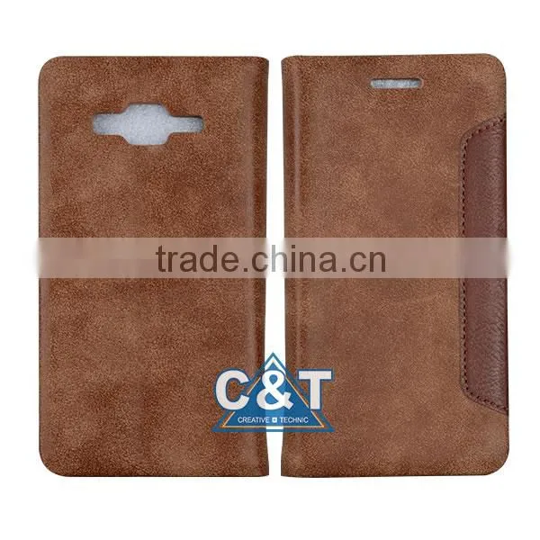 C&T New Arrival Genuine Phone Leather Flip Cover Case for Asus Zenfone Selfie Zd551kl photo-5