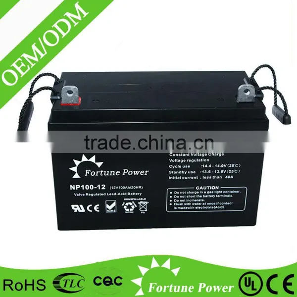 Newest Hot Selling Rechargeable Lead Acid Solar 12v 100ah Ups Battery