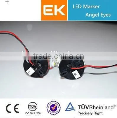EK Favorites Compare Angel Eyes Heads Headlights Black Angel Eye Projector Headlights LED Angel Eyes Halo Rings photo-4