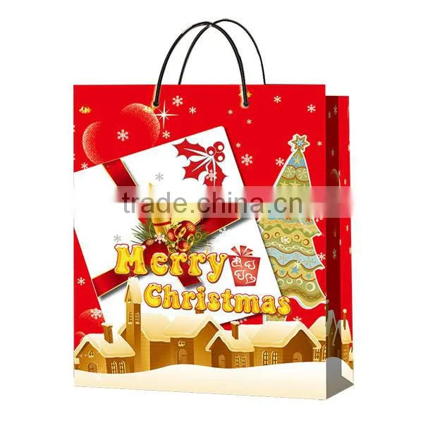 String Handle Decoration Handmade Paper Bag for Christmas photo-4