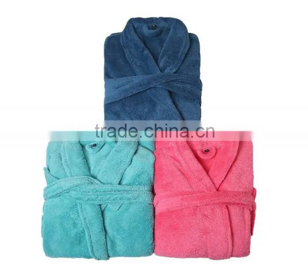 Adult 100% Polyester Towel Robe/bathrobe
