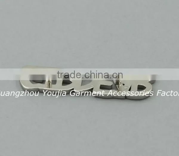 Silver Color Metal Letters Logo Label Tags for Scarf photo-6
