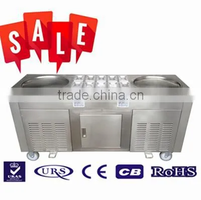 2016 Promotion! Whole New Double Pan Fried Ice Cream Machine for Sale Factory Type Good Price photo-2