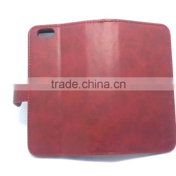 The Most Hot 5 Inch Genuine Leather Wallet Mobile Phone Case For Vivo Y31 Iphone 4 5 6 6s se photo-4