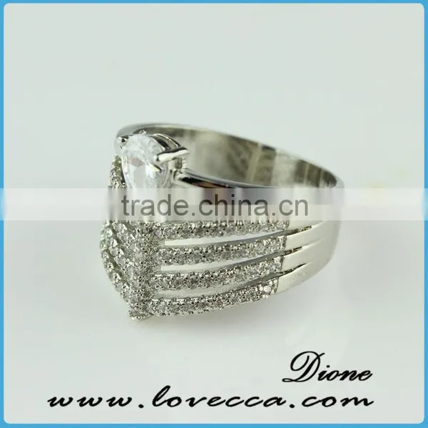 2015 Fashion Jewelry Ring!latest Weddingring Design!micro Pave Diamond Setting Ring-wedding Silver Ring Wholesale Jewerly photo-5