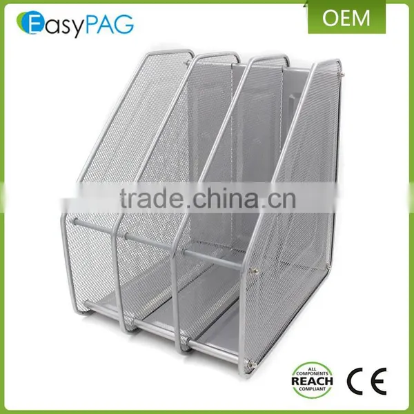 EasyPAG 3 Compartment Assemble Metal Wire Mesh Desktop Magazine Rack photo-5