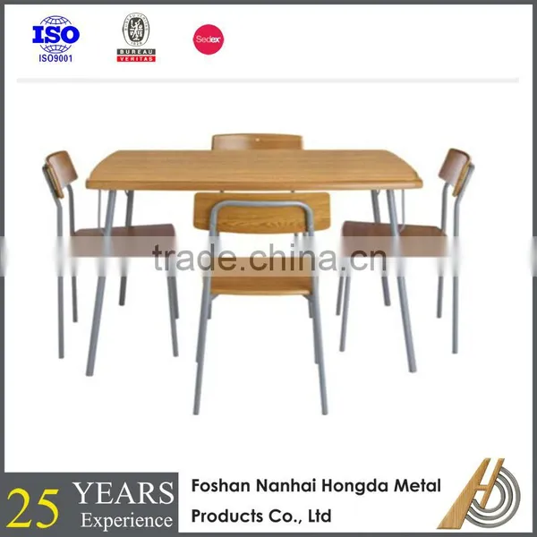 Cheap Wooden Dining Table With Metal Legs photo-2