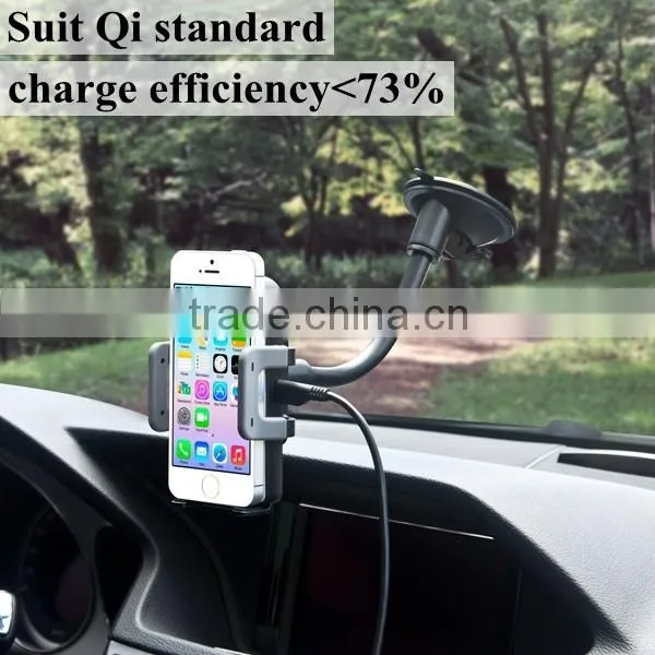 360 Degree Rotatable Gooseneck Windshield Car Holder Wireless Charger for 3.5-5.8 Inch Smart Phone photo-6