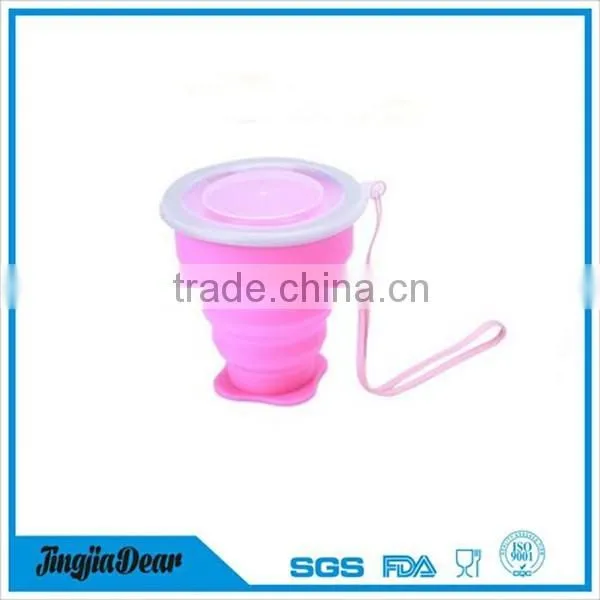 Portable Silicone Retractable Folding Coffee Cup With Lid photo-3