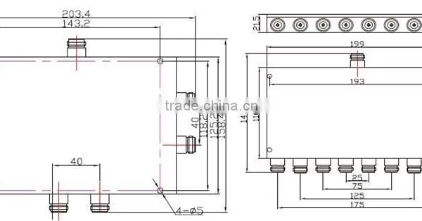 Power Splitter/divider(800-2500/800-2700/698-2700MHz, 50W, IN-F, 2/3/4 Ways) photo-4