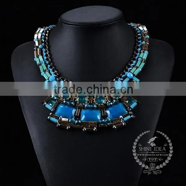 High Quality Vintage Rhinestone Chunky Statement Necklace Tin Alloy Fashion Women Pendant Necklace 6390063 photo-3
