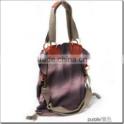 Hot Sell Special Striped Colors Canvas Bag Handbags
