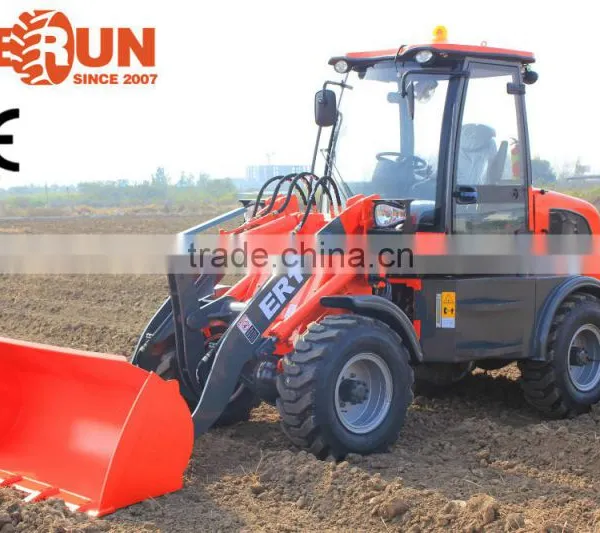 Everun Brand Farming Tools 1.0 Ton Compact Wheel Loader With Mixer Bucket photo-3