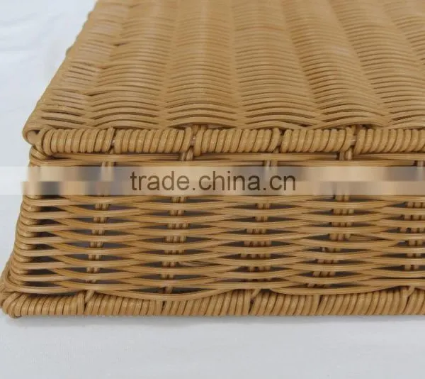 Plastic Rectangle Woven Bread Basket photo-3