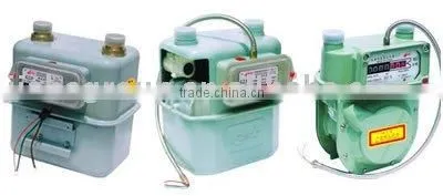 Domestic displacement diaphragm gas meter