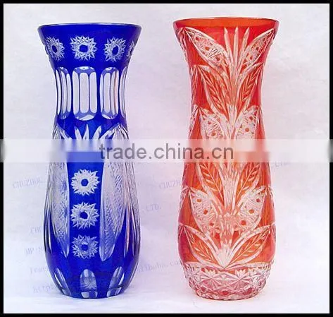 2017 New Arrival Overlay Single Flower Glass Vase photo-2