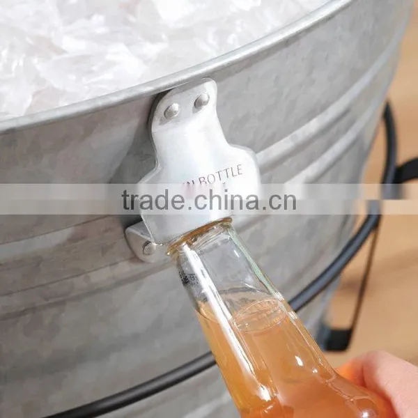 Galvanized Large Party Round Metal Beverage Tub With Stand photo-2