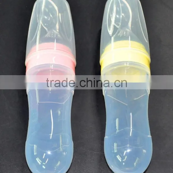 Silicone Extruding Assisted Food Feeder Weaning Spoon Feeding Bottle photo-4