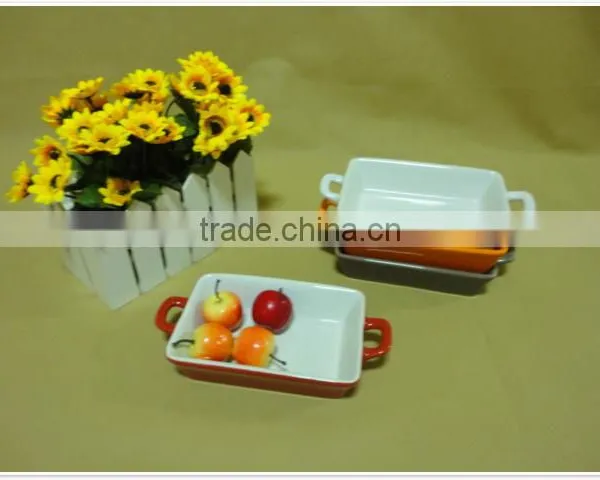 2014 Hot Sale Square Shape Color Ceramic Bakeware photo-2